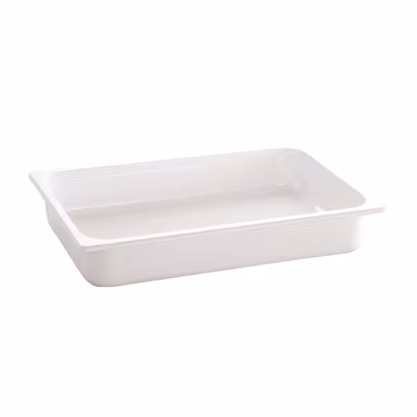 (6 pcs) Melamine Gastronorm Tray GN 1/2 - ECO - White - 3.4L - Depth: 65mm