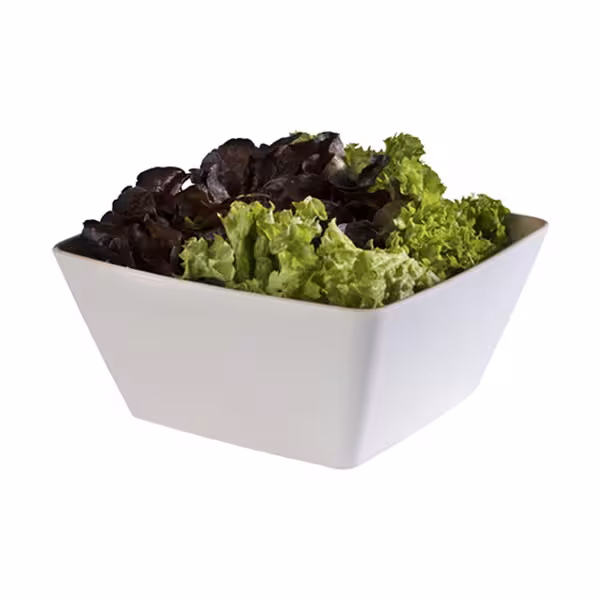 (6 adet) Kase - FRIDA - Melamin - 3,5L - köşeli - 250x250mm - Derinlik:120mm - Beyaz/Bej