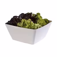 (6 pcs) Bowl - FRIDA - Melamine - 3.5L - square - 250x250mm - Depth: 120mm - White