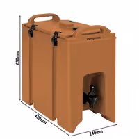 Commercial Insulated Beverage Dispenser - Hot & Cold - 18L - Terracotta - with Tap