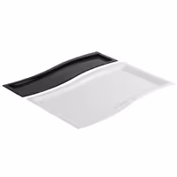 (6 pcs) GN 1/1 Gastronorm Tray - SINUS - Melamine - 530x325mm - Height: 20mm - White
