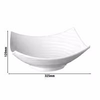 (6 adet) Kase - GLOBAL BUFFET - Melamin - 3L - köşeli - 325x325mm - Derinlik:120mm - Beyaz