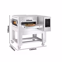 Commercial Gas Conveyor Oven – 1260 x 1750 mm – Touch Control – 500 mm Belt Width – incl. Stand