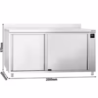 Commercial Hot Cupboard PREMIUM – 2000 × 600 mm – with Upstand & Sliding Doors – Digital