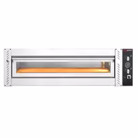 Electric Deck Pizza Oven - Single Deck - Refractory Stone Deck - 6 x Ø 30cm (12") - Mechanical Controls - up to 450°C