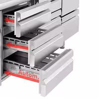 Rashladni pult PREMIUM PLUS - 1468x700 mm - 305 l - Ventilirano hlađenje - s 6 ladica - Podignuti rub