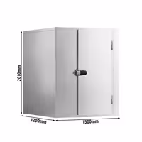 Chambre froide en inox - 1500 x 1200 mm - 2,6 m³