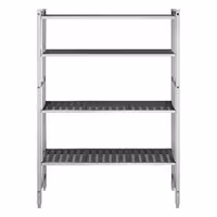 وحدة رفوف ألمنيوم - بداية - 1320x1800mm - عمق: 360 mm - 4 رفوف - الحمولة: 900 kg