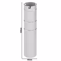 Coffee Grounds Tube for Portafilter Cleaner - Capacity: 3kg Coffee Grounds - Metal - for ASRMHQ & ASROHQ