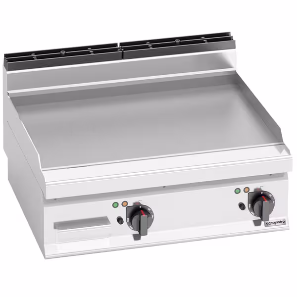 Elektromos rostlap - 9,6 kW - Sima - Sütőfelület: 795x500 mm - asztali - Professzionális