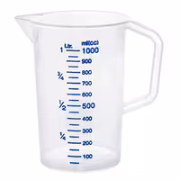 Mjerna čaša - Polipropilen (PP) - 1 l - s gradacijom po 100 ml