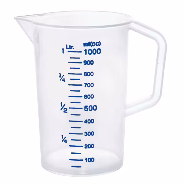 Måttkanna - polypropen (PP) - 1,0 l - med gradering i 100 ml-steg