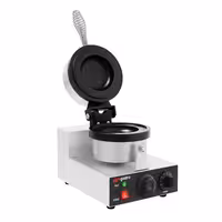 Commercial Waffle Maker - Single - Manual - 1.3kW - Shape: Round - Ø 115mm - plates with Teflon coating