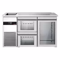 Pivski šank PREMIUM - 1550x700 mm - 1 Staklena vrata & 2 Staklene ladice