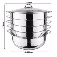 6-osaline roostevabast terasest auruti | Aurupliit - Ø 280 mm - 5,8 liitrit