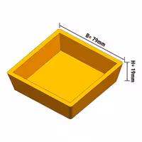Plates for Tartelette Machine TMNP - Square Mould - 72x72mm - for 12 Tartelettes