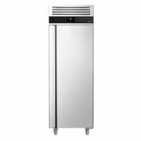 Commercial Upright Fridge Stainless steel PREMIUM - GN 2/1 - 700L - with 1 door - On castors - For UK