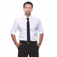 (5 pieces) KARLOWSKY | Slim Uniform Tie – Black - 148 x 6.5 cm - 95°C washable - Easy-care