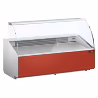 Serve Over Counter - 2506x979mm - double-glazed glass - front panel red - capacity 512 litres