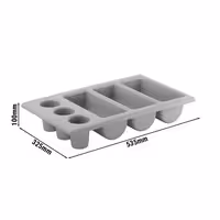 (6 Stück) GN 1/1 Besteckbehälter - 530x325mm - Polypropylen - 6 Fächer