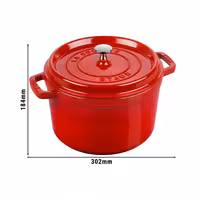 STAUB | LA COCOTTE - Cocotte - Ø 240 mm - Lijevano željezo - Crvena boja trešnje