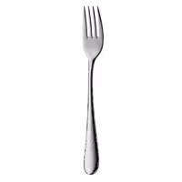 (12 pieces) WMF | Sitello Table Fork – 18/10 Stainless Steel - 206 mm - Polished - Hammered Finish