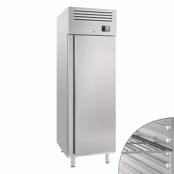 Szafa chłodnicza ze stali nierdzewnej Premium PLUS – GN 2/1 – 560 litrów – z 1 drzwiami