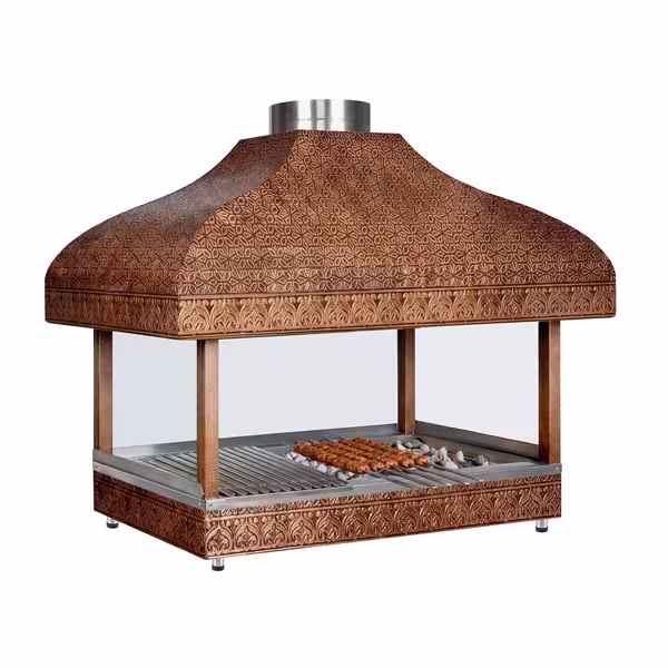 Copper Charcoal Grill - 1200mm