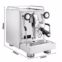 Commercial Espresso Machine "Mini" -1 Group – 1.2 kW – with Steam Wand & Hot Water – Stainless Steel