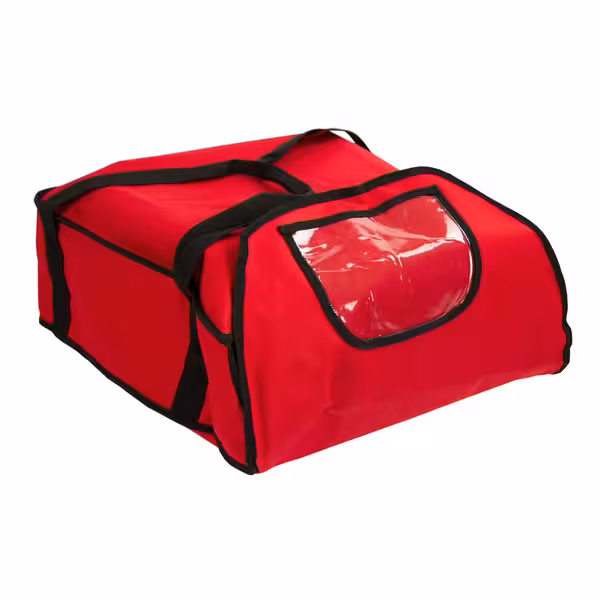 Geantă pentru pizza / geantă termoizolantă – pentru 5 cutii de pizza de 43 x 43 cm – Roșu