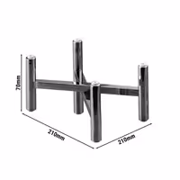 (3 pcs) Buffet Stand - foldable - Stainless steel - Height: 70mm - suitable for platters & plates from 210mm