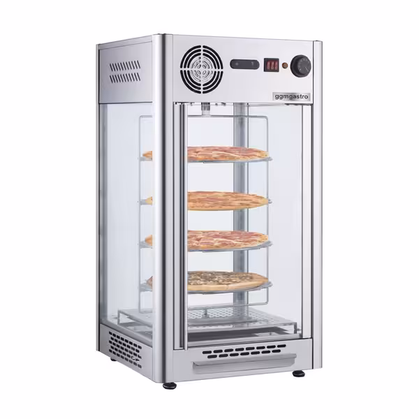 Topla vitrina - 470 mm - 1,2 kW - s 4 policama - nehrđajući čelik