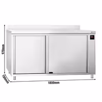 Commercial Hot Cupboard PREMIUM – 1800 × 700 mm – with Upstand & Sliding Doors – Digital
