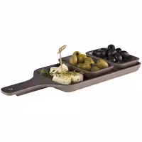 (20 adet) Kase - OAK - Melamin - 100ml - köşeli - 115x70mm - Derinlik:25mm - Kahverengi