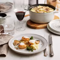 STAUB | Cocotte Round Enamelled Cast Iron Casserole Dish – Ø 180 mm – White Truffle