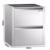 Bloc de sertare PREMIUM – 2 sertare – modul inferior 400x760 mm – pentru ATK cu adâncime de 800 mm
