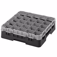 CAMBRO | CAMRACK® – Glasdiskkorg 1/1 – 25 fack – med 1 förlängare – 500x500 mm – Svart