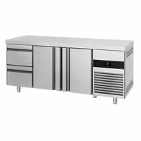 Commercial Counter Fridge PREMIUM - 1865x700mm - with 2 doors / 2 drawers - capacity 474 litres