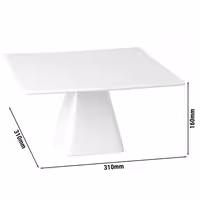 Serving Platter CASUAL - Melamine - 310x310mm - White - square - Height: 160mm