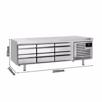 Rashladni pult (Low‑boy) - -2 do +8 °C - 2000 mm - 310 l - 6 ladica - 6x GN 1/1 - Za HR