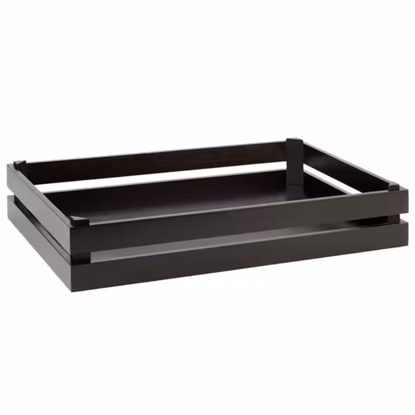Ahşap Sunum Kutusu - SUPERBOX - Ahşap - Siyah - 555x350x105mm - GN 1/1 ile uyumlu