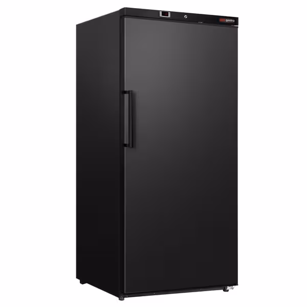 Szafa mroźnicza magazynowa ECO – 600 L – z 1 drzwiami – wewnętrzna strona drzwi z tworzywa sztucznego – czarna