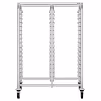 Inox s vodilicama kolica za pekarske plehove - za 30 plehova 600x400 mm - kotači Ø 125 mm (2 s kočnicom)
