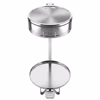 Sack holder - Mobile - 80L - Ø390mm, 840(H)mm - with foot pedal & slow-closing lid, liner retainer, castors - Stainless steel