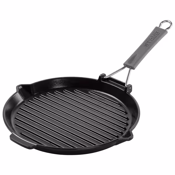 STAUB | GRILL PANS - Grilpanna ar izliešanas degunu - Ø 280mm - čuguns - melns