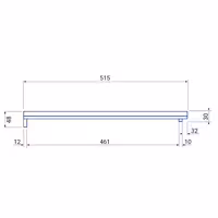 (2 db) Öntöttvas grillrács - 175x515 mm - GLB473G, GLB479G és GLB479-T kompatibilis