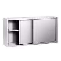 خزانة حائط ستانلس ستيل PREMIUM - 1600x400mm - مع باب انزلاقي - ارتفاع 800 mm