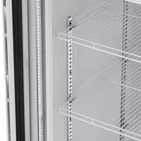 Frigorífico expositor de bebidas - 1295mm - 880L - com 2 portas de batente em vidro - com indicação/painel digital de temperatura - Preto