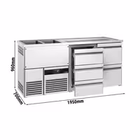 Direct Draw Beer Dispenser / Kegerator PREMIUM - 1950x700mm - 5 Drawers