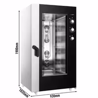 Commercial Electric Combi Oven - Manual Controls - 20x GN 1/1 - incl. Trolley rack